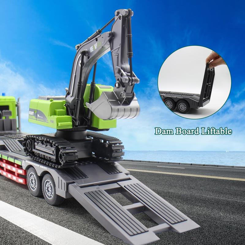 Toyzo™ RC Semi Truck & Excavator Toy Set