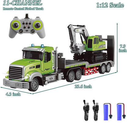 Toyzo™ RC Semi Truck & Excavator Toy Set